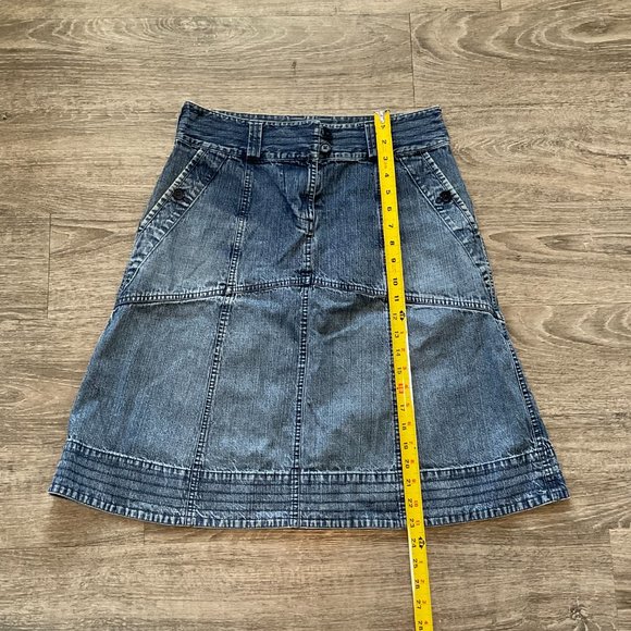 Bass Jeans Blue Denim Skirt A Line 100% Cotton Women's Size 4 - Picture 6 of 6